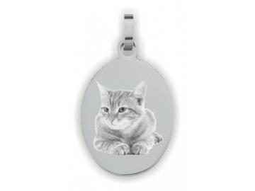 Ovalform ca. 20x25 mm 585 Weißgold