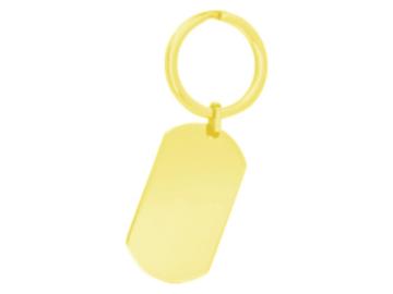 Schlüsselanhänger 30x50 mm Stahl Gelb