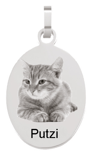 Schrift auf der Vorderseite unter dem Foto