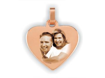 Herzform ca. 26x26 mm Stahl Rosé