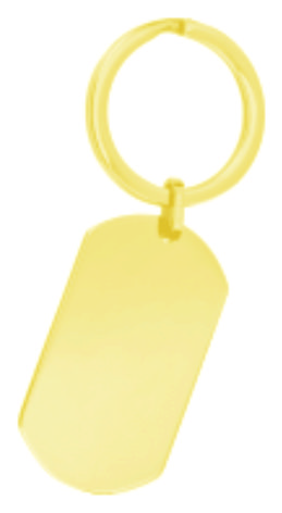 Schlüsselanhänger 23x40 mm Stahl Gelb